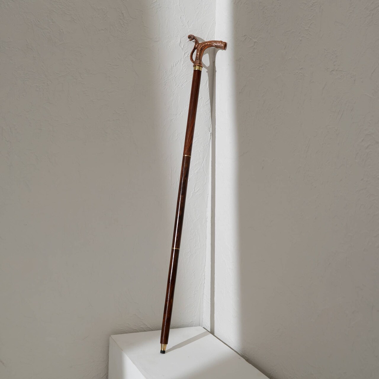 Decorative Vintage Metal Cobra Design Handle Walking Stick-Walking Cane-36"